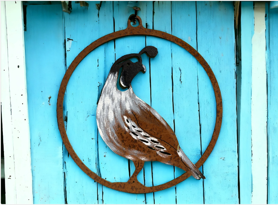 Quail 9" Ring Painted