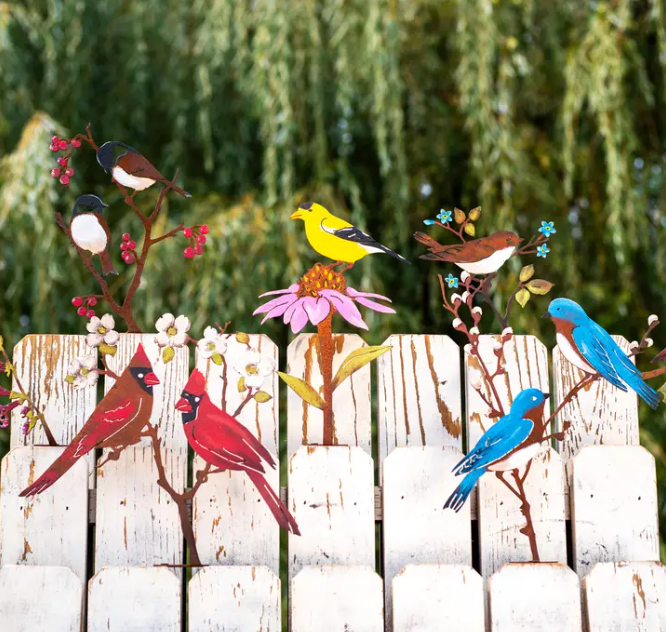 Cardinals On Dogwood Tab - Painted