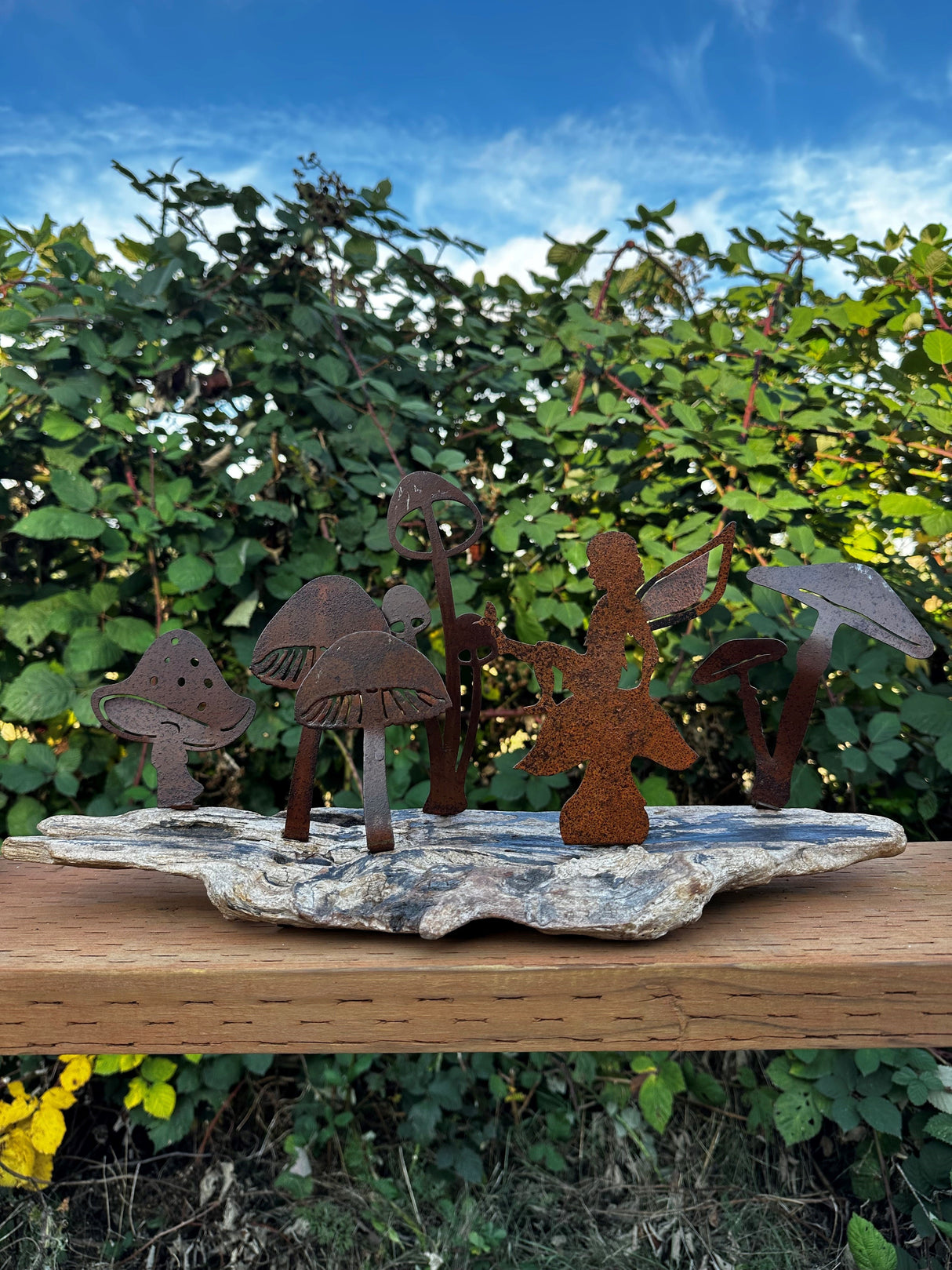 Fairy & Mushrooms Sculpture