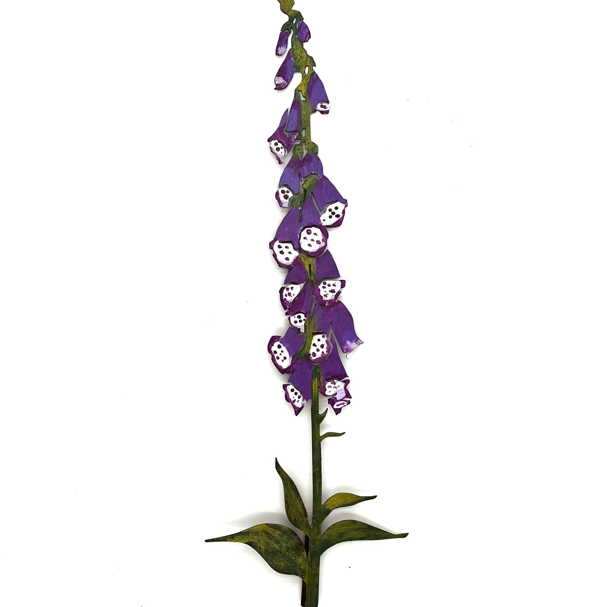 Hand-Painted Foxglove Stake Large – Rusty Birds