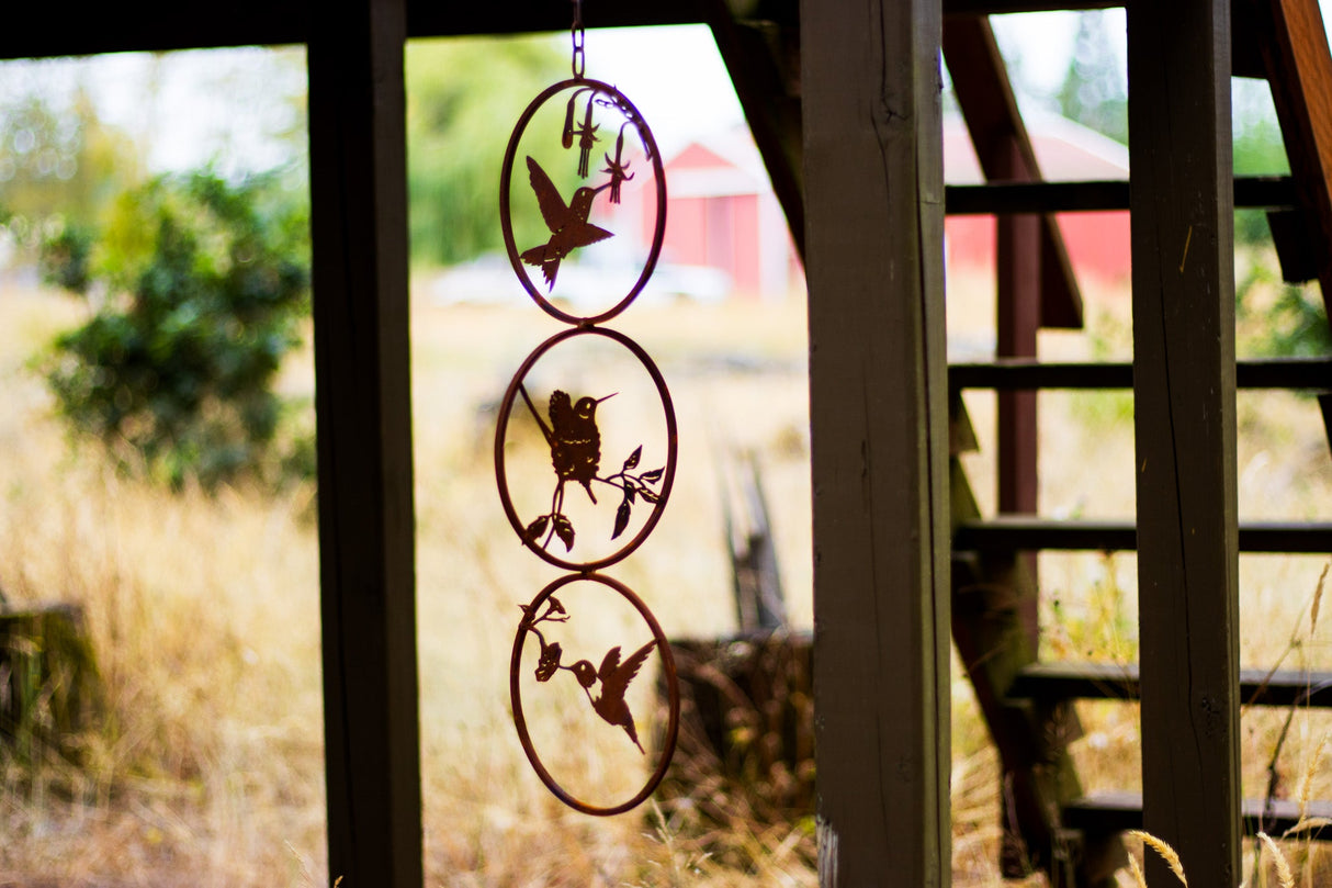 Hummingbirds Triple Ring Mobile