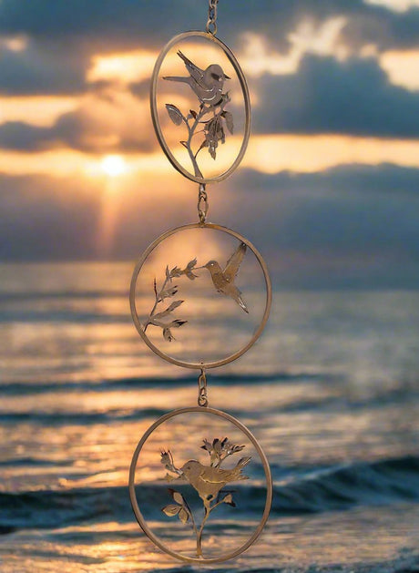 Upright Birds Collapsible Triple Ring - Unpainted