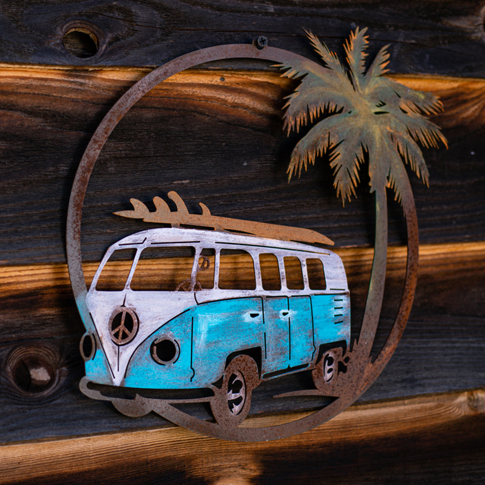 Painted Beach Bus Wall Art