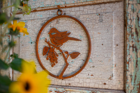 Chickadee on Cherry Mini Ring