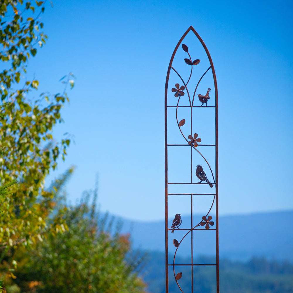 Gothic Window Bird Trellis