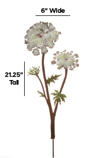 Queen Anne's Lace Flower Painted Garden Pick