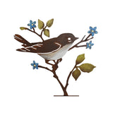 Upright Warbler with Flower