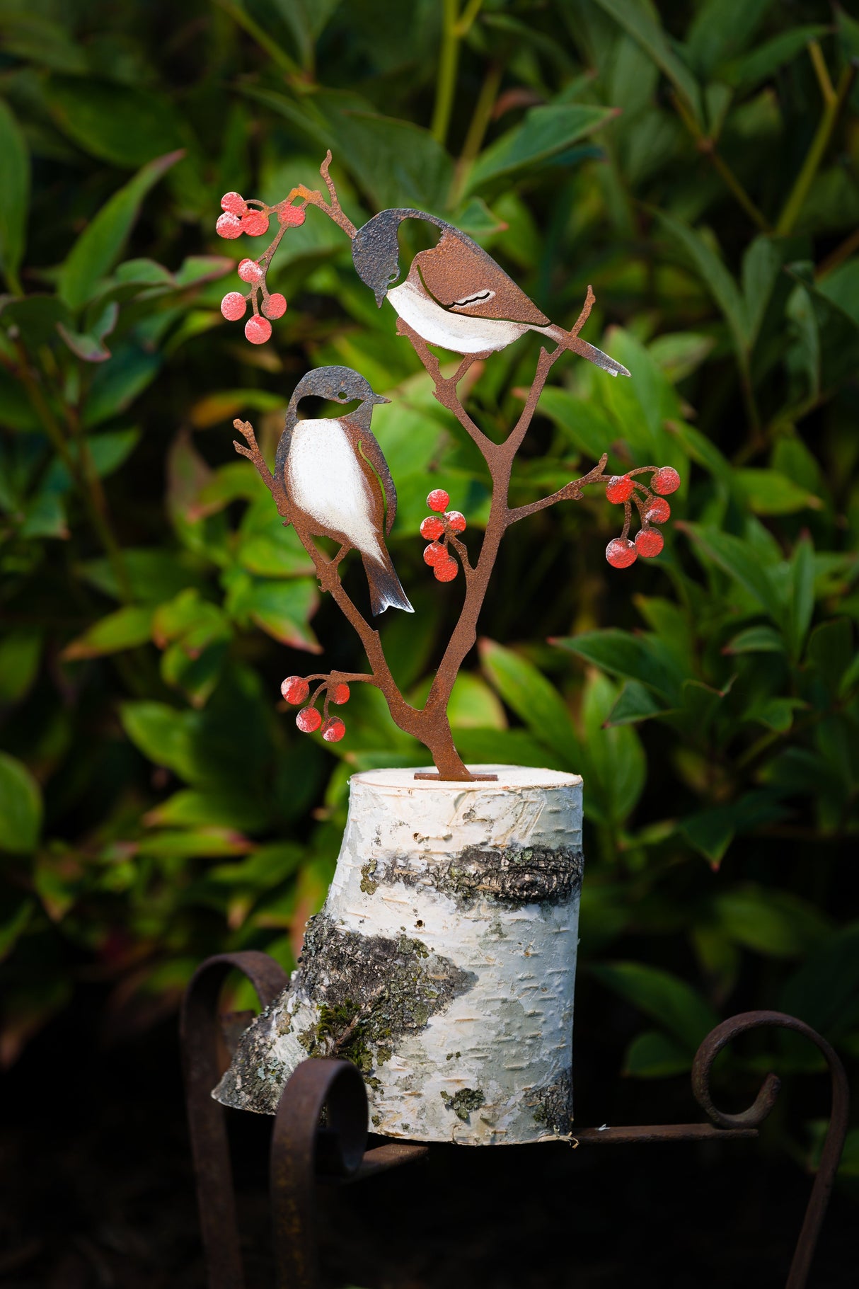 Chickadees & Berries - Painted