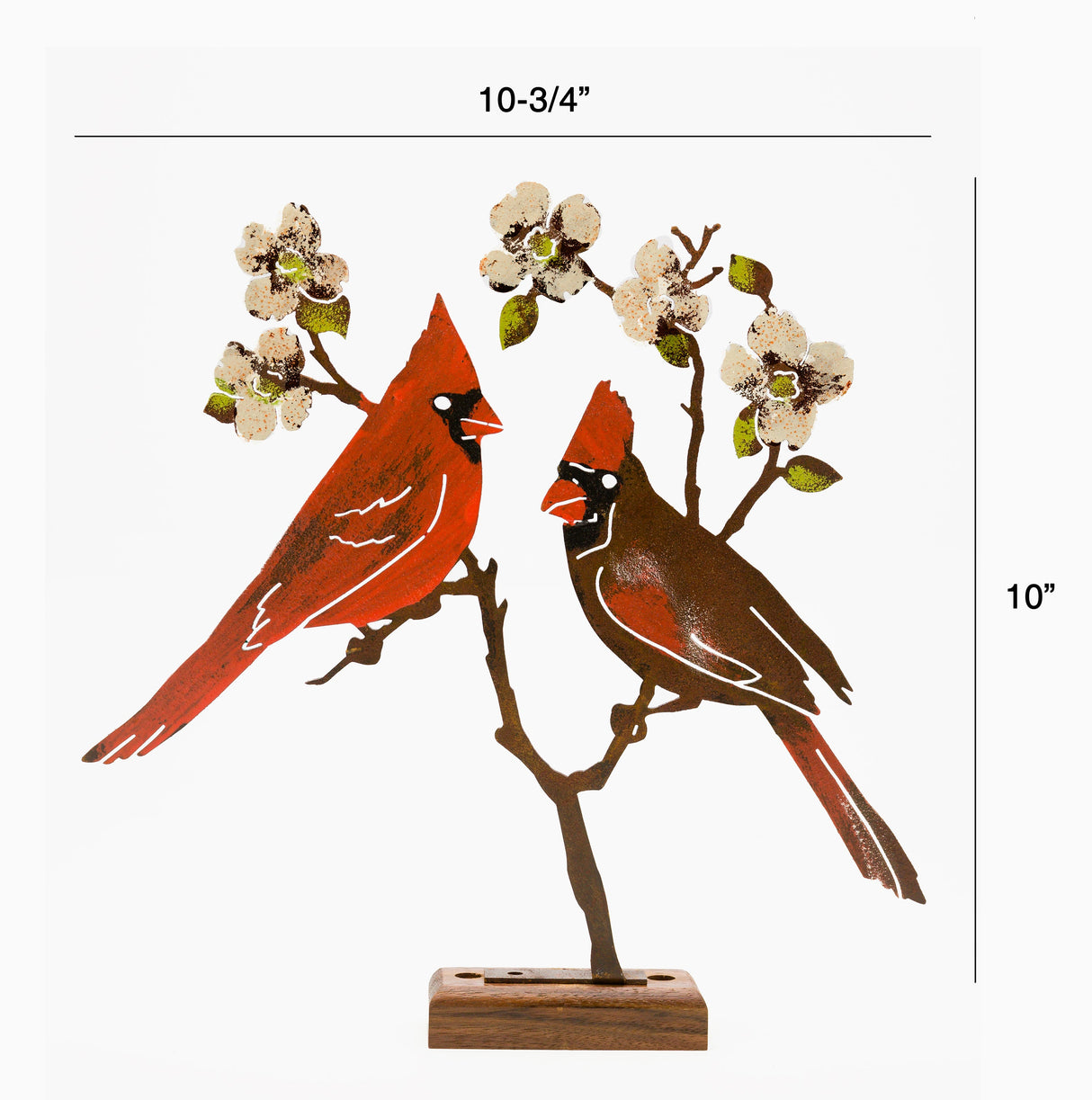 Cardinals On Dogwood Tab - Painted