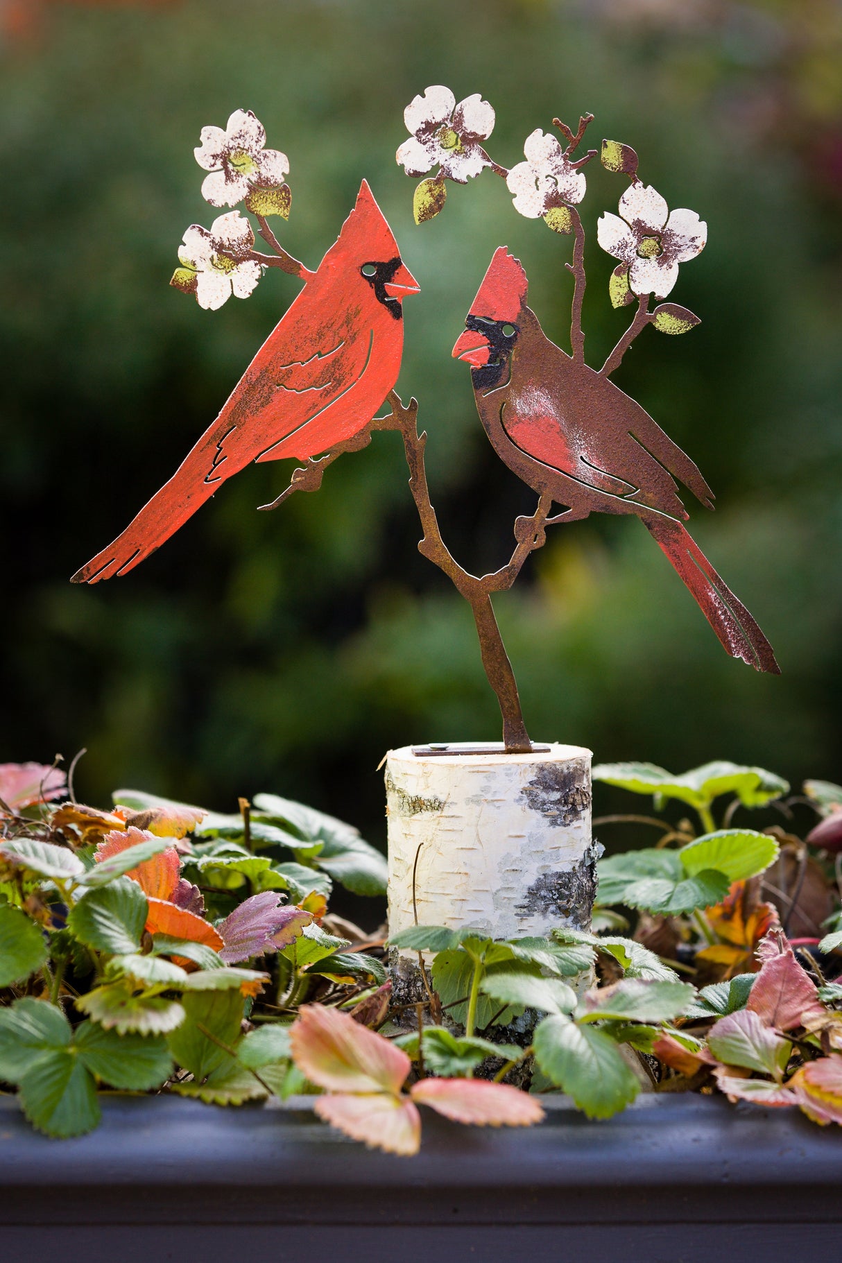 Cardinals On Dogwood Tab - Painted