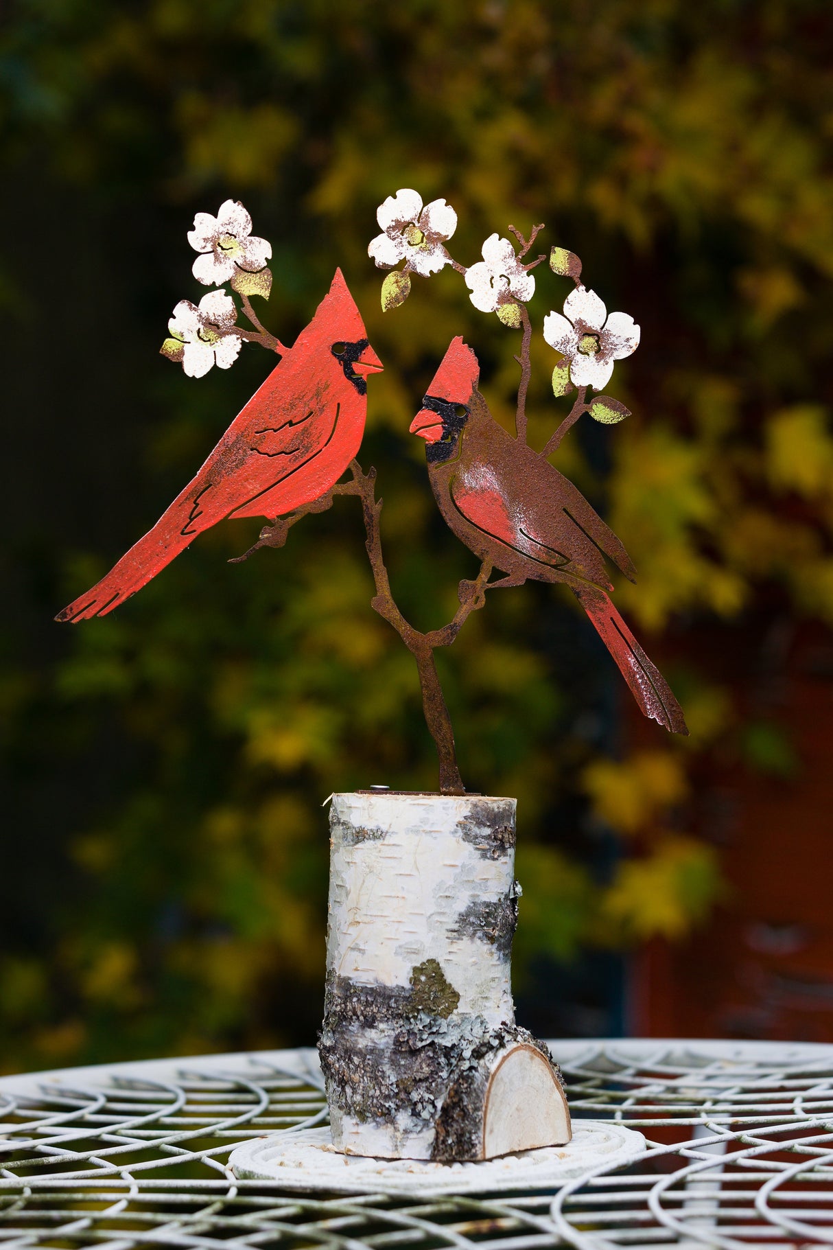 Cardinals On Dogwood Tab - Painted