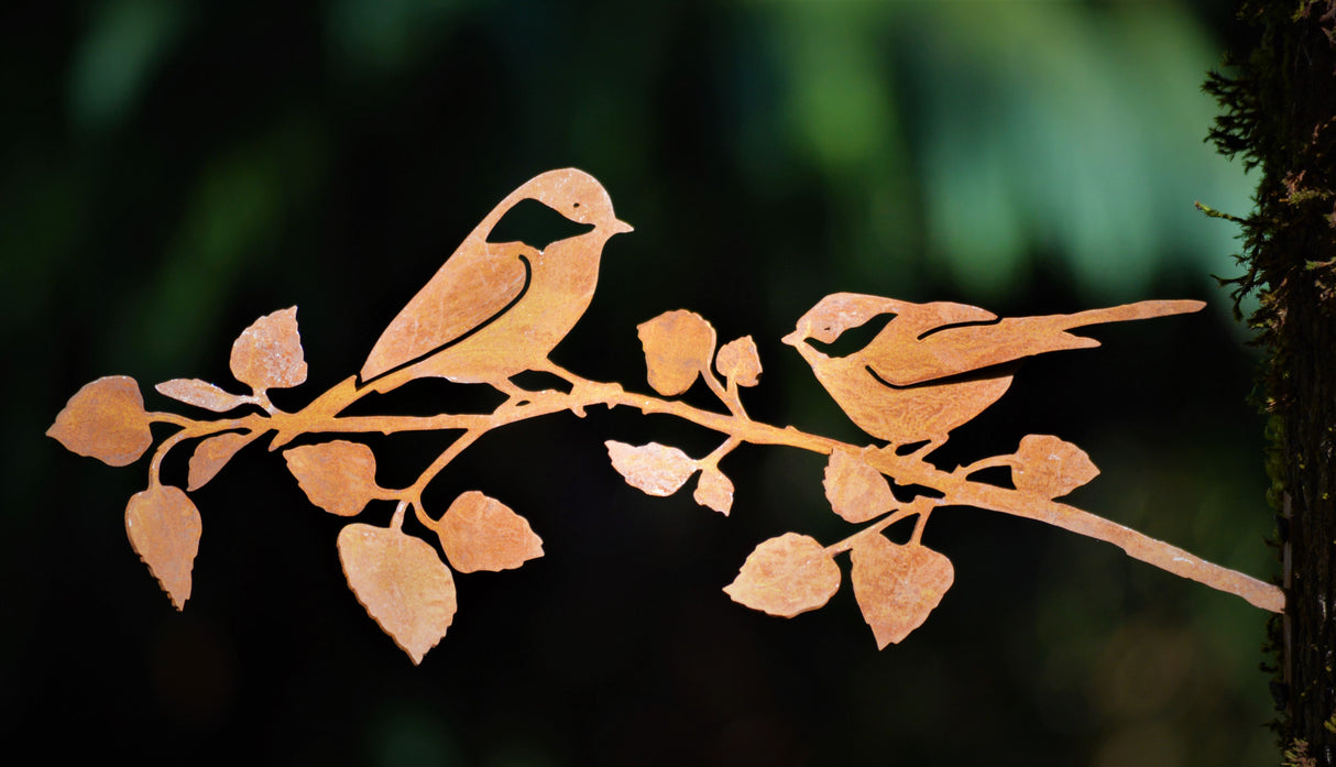 Chickadees on Birch Branch