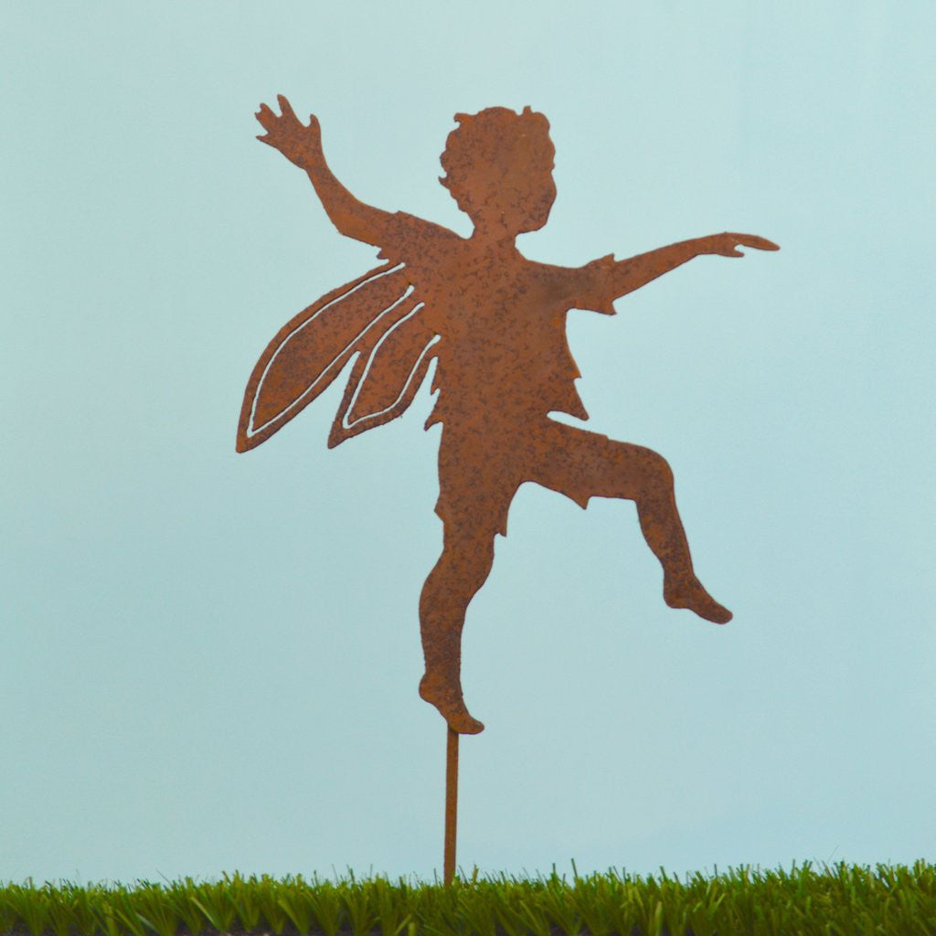 Skipping Boy Fairy Stake