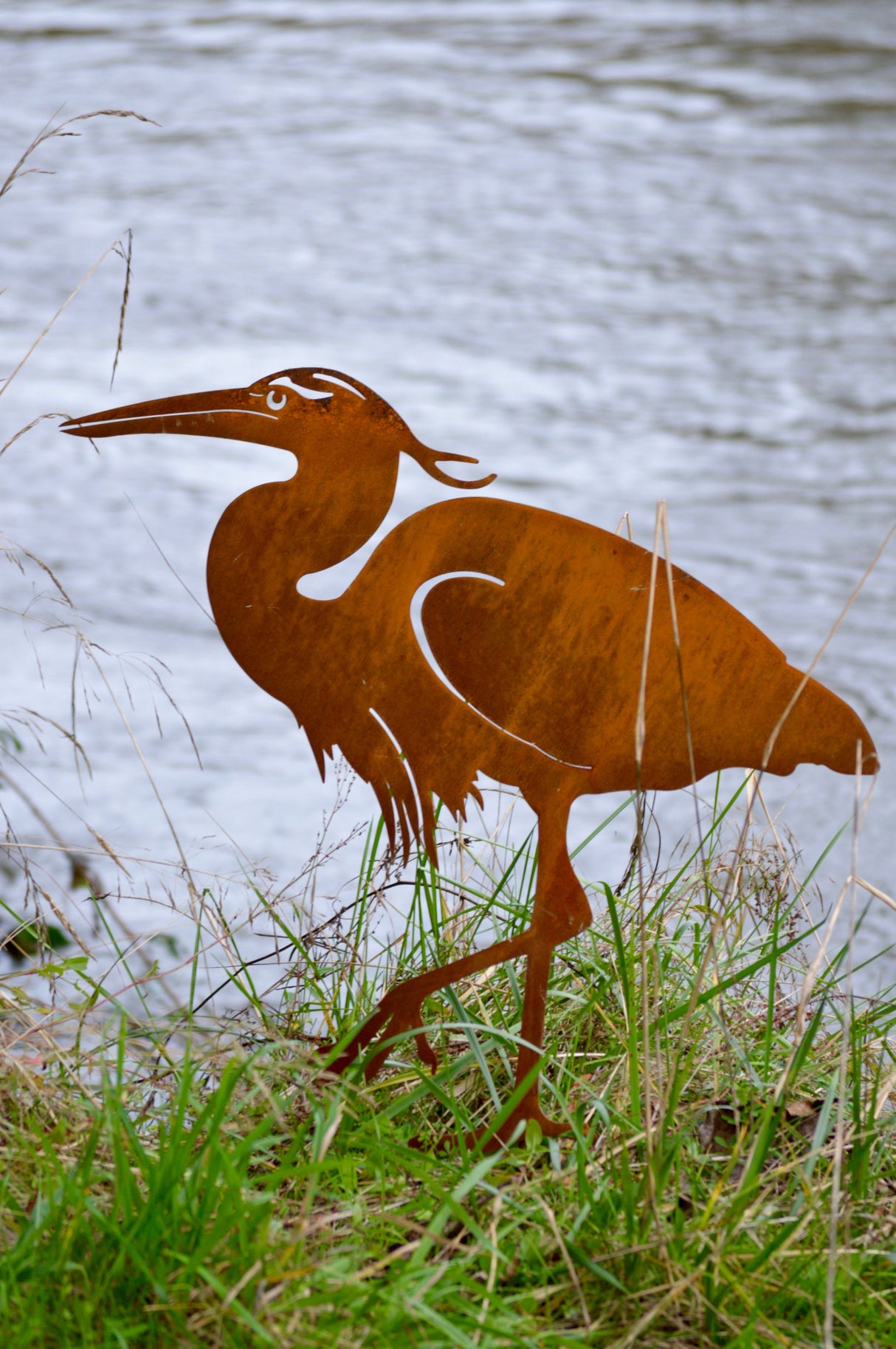 Extra Large Great Blue Heron Stake