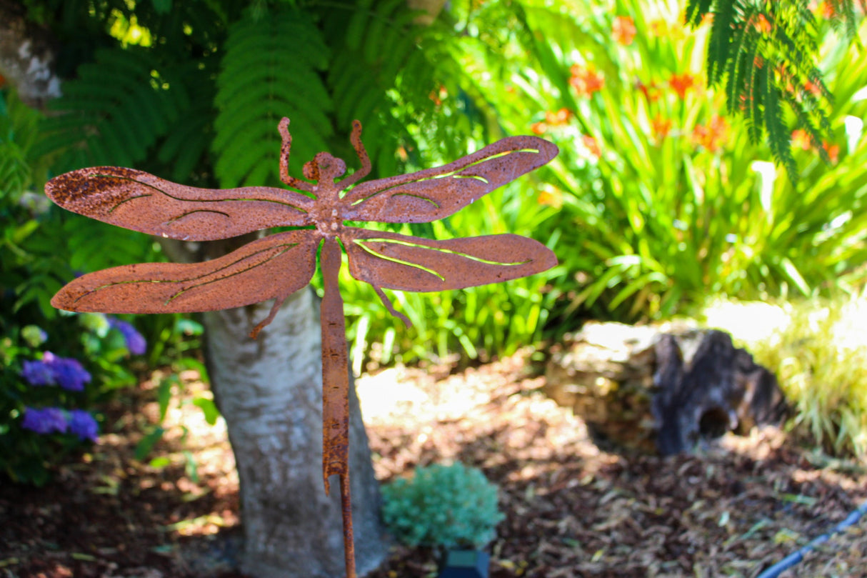 Amberwing Dragonfly Yard Stake