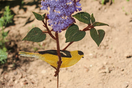 Painted Warbler on Lilac Pick