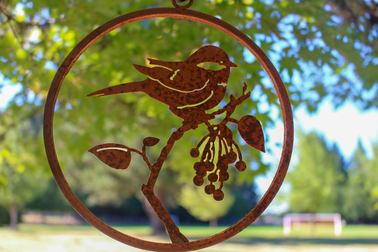 Chickadee on Cherry Mini Ring
