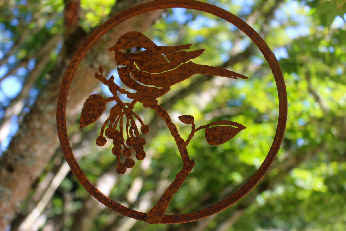 Chickadee on Cherry Mini Ring