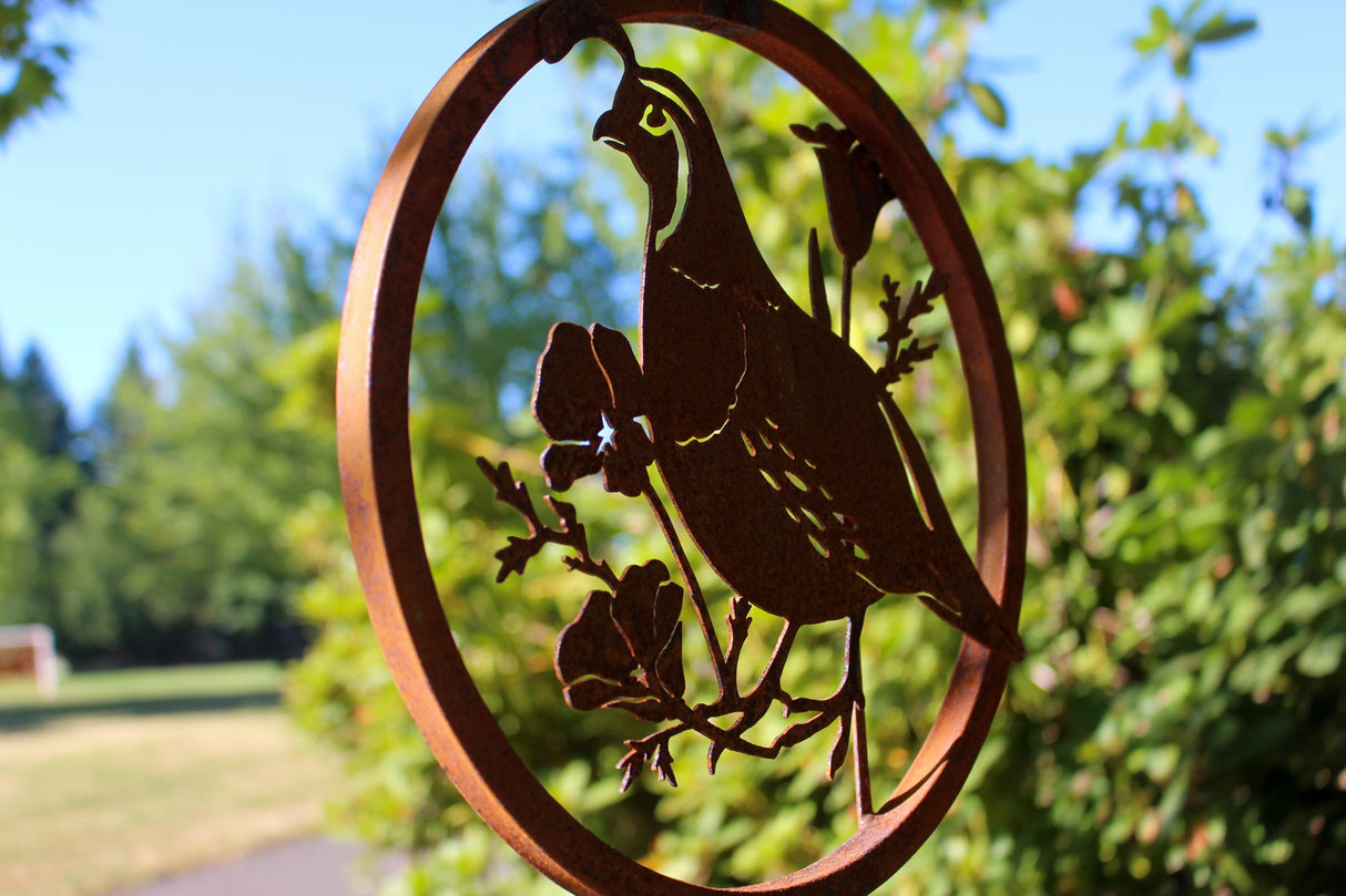 Quail With Poppies Ring