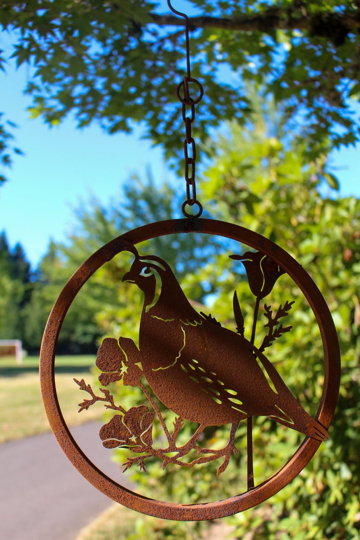 Quail With Poppies Ring