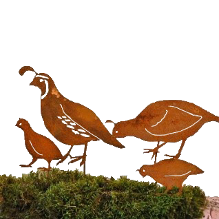 Quail Family Stake Set