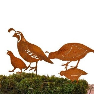 Quail Family Stake Set