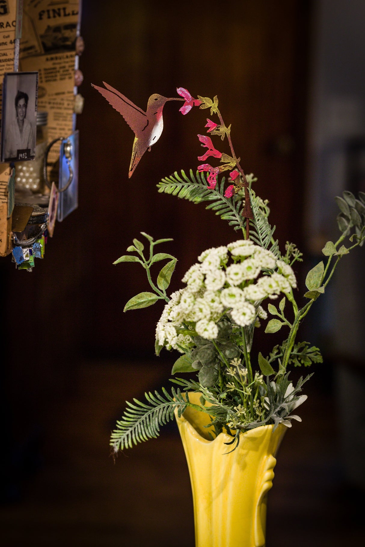 Hummingbird on Salvia Flower Pick - Painted