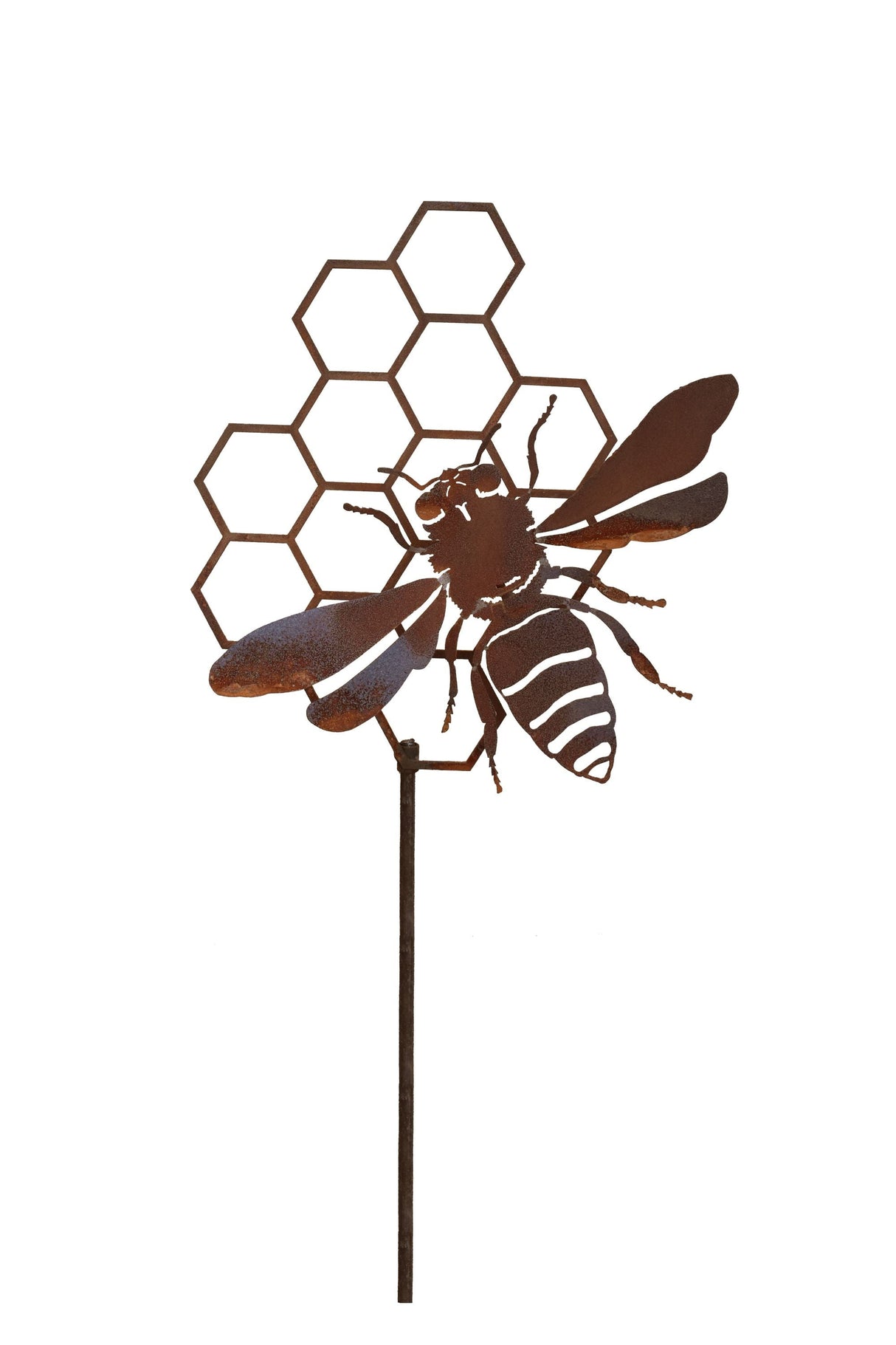 Honey Bee And Comb Yard Stake