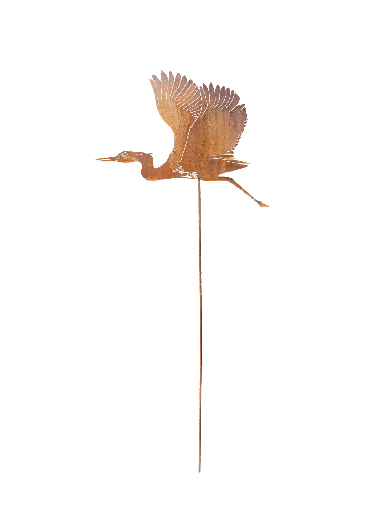 Flying Heron Yard Stake
