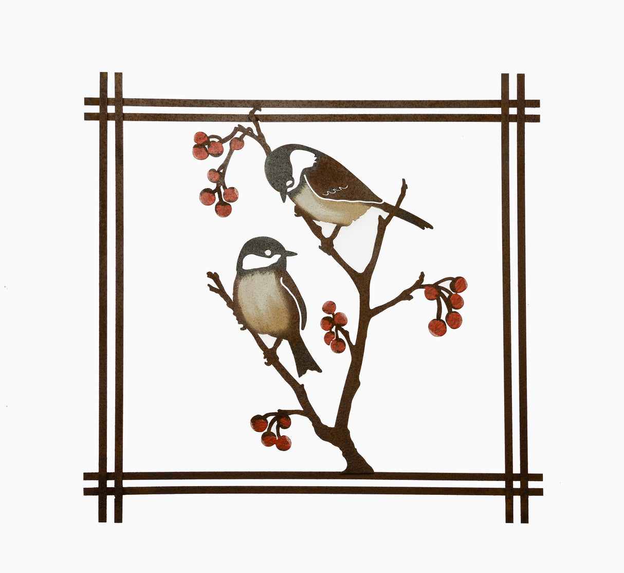 Chickadees & Berries Wall Art