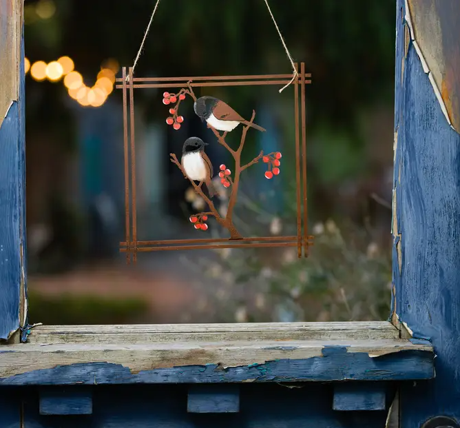 Chickadees & Berries Wall Art