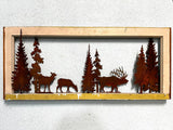 Elk Forest Scene Frame