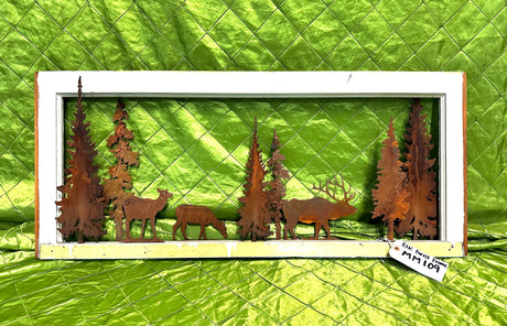 Elk Forest Scene Frame