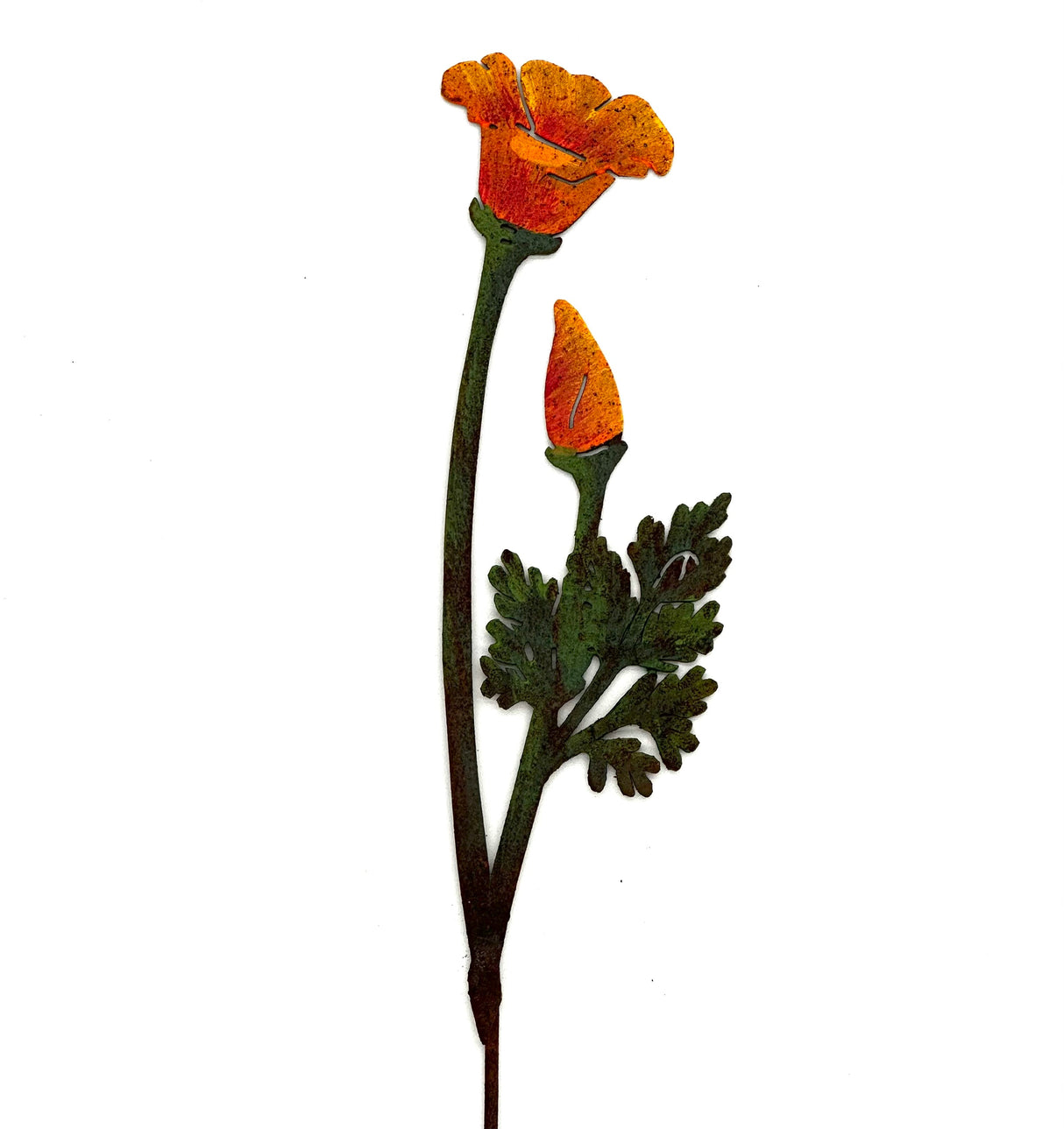 California Poppy Flower Painted Garden Pick