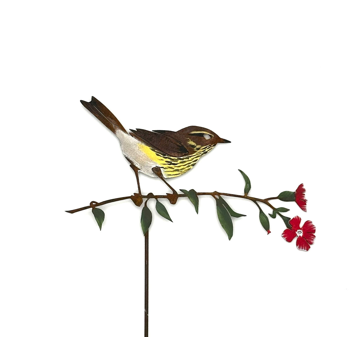 Waterthrush on Red Blossom Pick