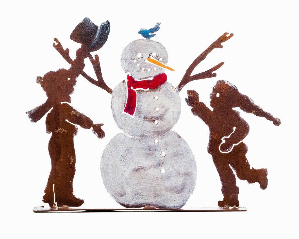 Snowman and Kids Pop-Up