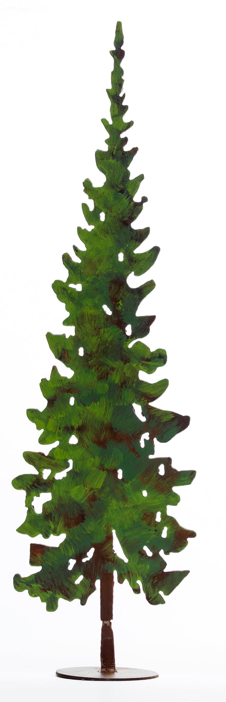 Painted Spruce Tree - Pop-Up Pedestal