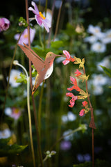 Hummingbird on Flower Stake - Painted