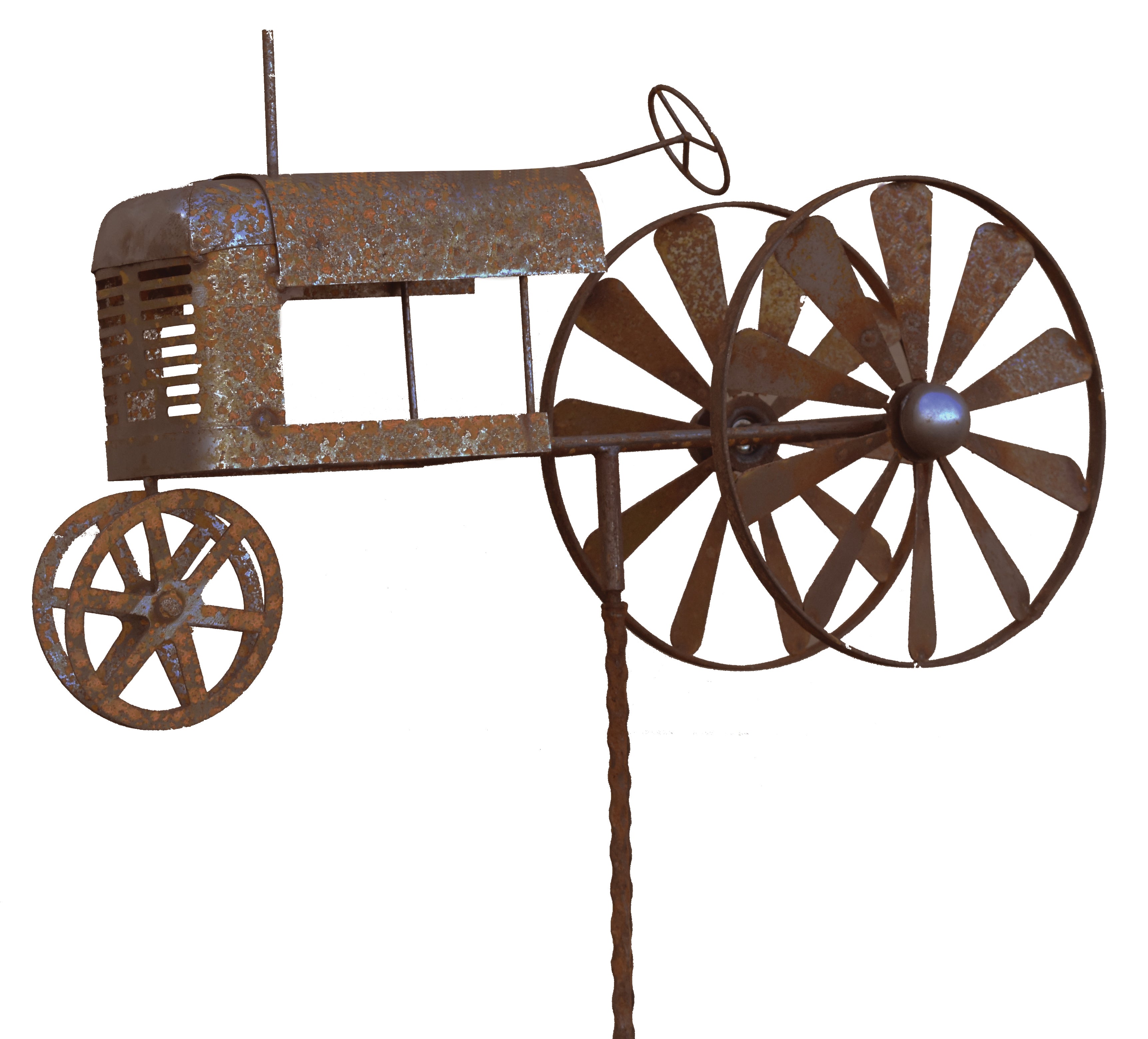 Rusty Birds Tractor Spinner Stake