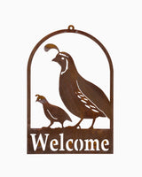 Quail and Chick Roundtop Welcome